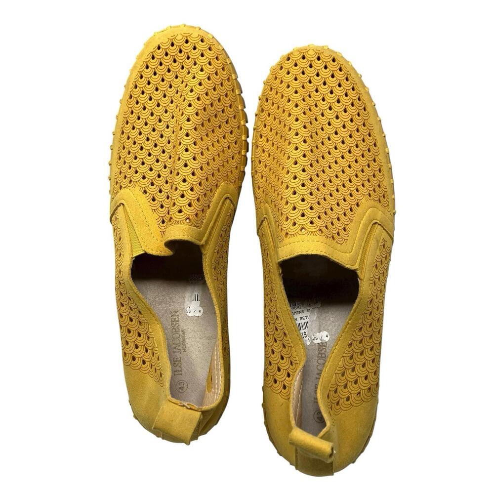 Ilse Jacobsen Hornbaek Tulip 139 Womens 12 Yellow Slip On Scallop Comfort Travel